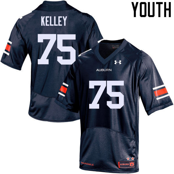 Auburn Tigers Youth Trent Kelley #75 Navy Under Armour Stitched College NCAA Authentic Football Jersey TEB8574QK